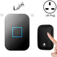 CACAZI FA88 Self-Powered Smart Home Wireless Doorbell, UK Plug(Black) - Wireless Doorbell by CACAZI | Online Shopping South Africa | PMC TechLife | Buy Now Pay Later Mobicred