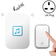 CACAZI FA86 Self-Powered Smart Home Wireless Doorbell, UK Plug(White) - Wireless Doorbell by CACAZI | Online Shopping South Africa | PMC TechLife | Buy Now Pay Later Mobicred