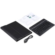 A06 Detachable Lambskin Texture Ultra-thin TPU Bluetooth Keyboard Leather Tablet Case with Stand For iPad mini 6 (Black)