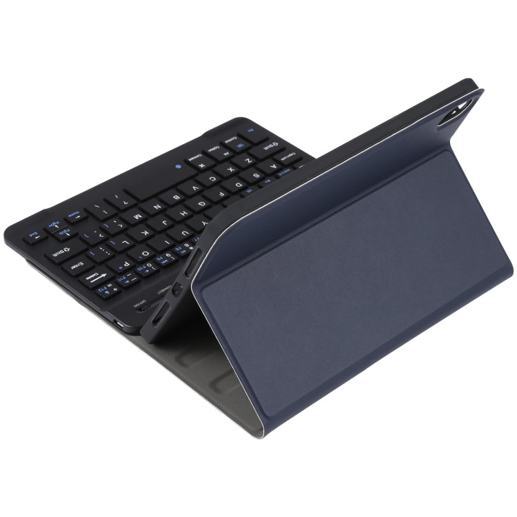 A06 Detachable Lambskin Texture Ultra-thin TPU Bluetooth Keyboard Leather Tablet Case with Stand For iPad mini 6 / mini 7 (Blue)