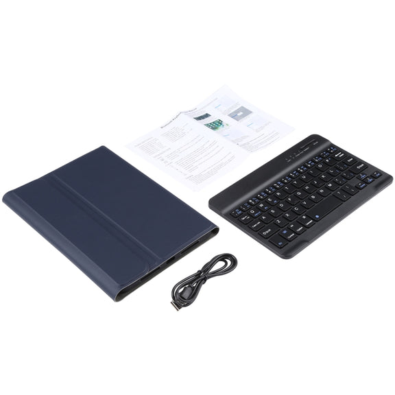A06 Detachable Lambskin Texture Ultra-thin TPU Bluetooth Keyboard Leather Tablet Case with Stand For iPad mini 6 / mini 7 (Blue)