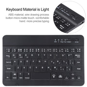 A06 Detachable Lambskin Texture Ultra-thin TPU Bluetooth Keyboard Leather Tablet Case with Stand For iPad mini 6 / mini 7 (Blue)