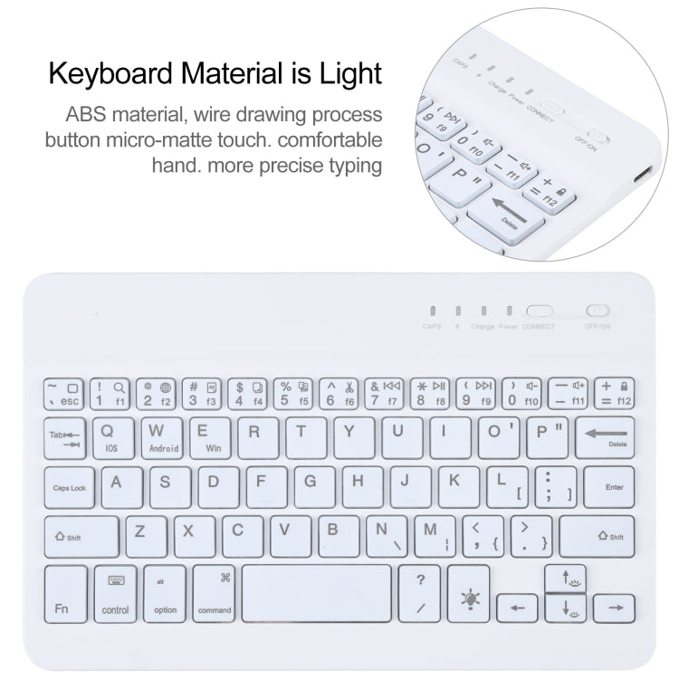 A06 Detachable Lambskin Texture Ultra-thin TPU Bluetooth Keyboard Leather Tablet Case with Stand For iPad mini 6 (Rose Gold)