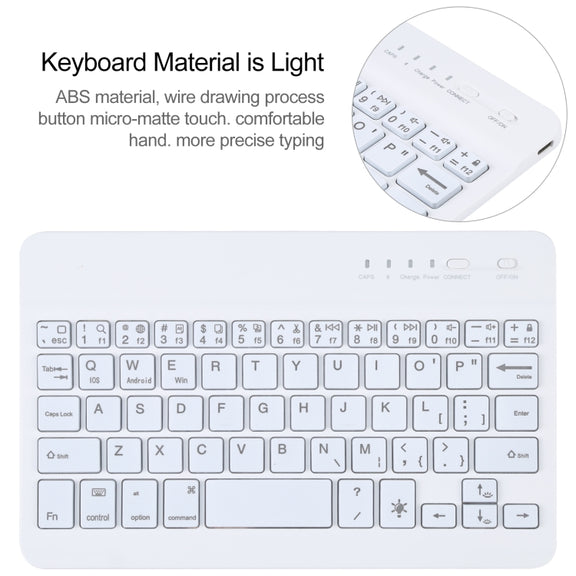 A06 Detachable Lambskin Texture Ultra-thin TPU Bluetooth Keyboard Leather Tablet Case with Stand For iPad mini 6 (Rose Gold)
