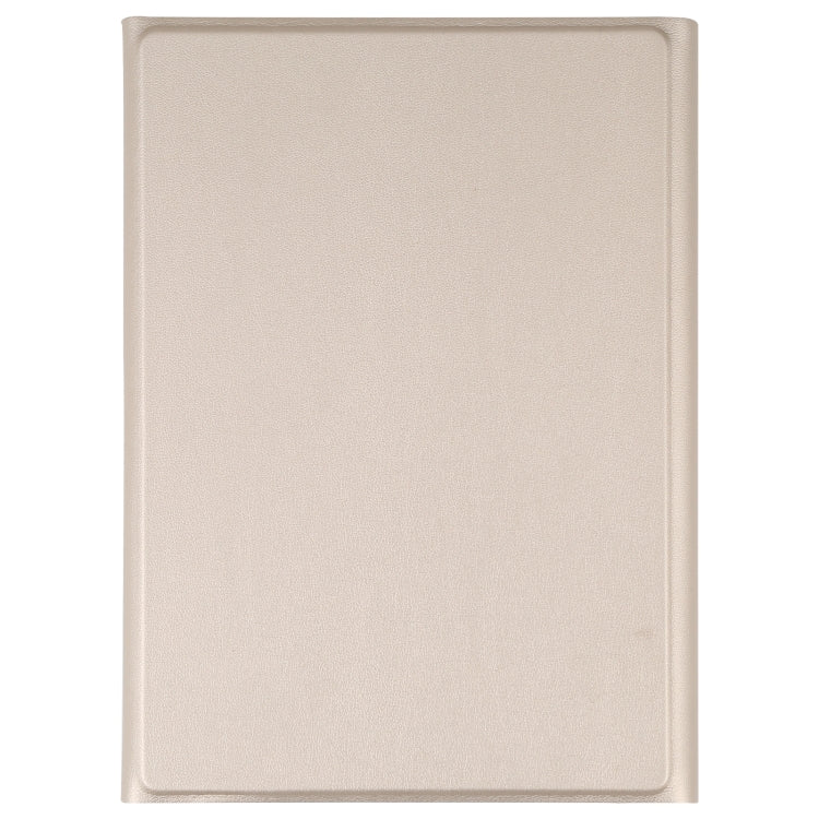 A06S Detachable Lambskin Texture Ultra-thin TPU Backlight Bluetooth Keyboard Leather Tablet Case with Stand For iPad mini 6 (Gold)