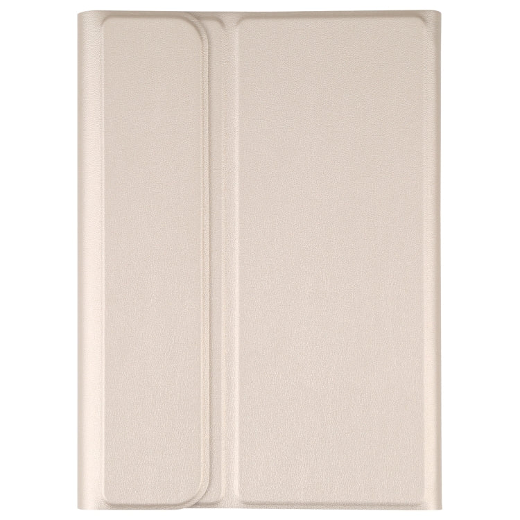 A06S Detachable Lambskin Texture Ultra-thin TPU Backlight Bluetooth Keyboard Leather Tablet Case with Stand For iPad mini 6 (Gold)