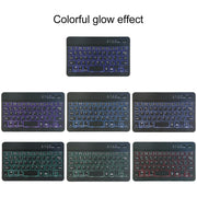 A06S Detachable Lambskin Texture Ultra-thin TPU Backlight Bluetooth Keyboard Leather Tablet Case with Stand For iPad mini 6 (Blue)