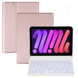 A06S Detachable Lambskin Texture Ultra-thin TPU Backlight Bluetooth Keyboard Leather Tablet Case with Stand For iPad mini 6(Rose Gold) - For iPad mini by PMC TechLife | Online Shopping South Africa | PMC TechLife