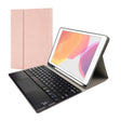 RK109C Detachable Magnetic Plastic Bluetooth Keyboard with Touchpad + Silk Pattern TPU Tablet Case for iPad Air 2020, with Pen Slot & Bracket(Rose Gold) - For iPad Air by PMC TechLife | Online Shopping South Africa | PMC TechLife