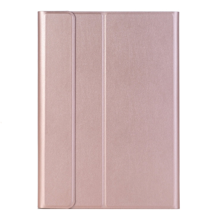 AW11 Detachable Lambskin Texture Ultra-thin TPU Bluetooth Keyboard Leather Tablet Case with Stand For Huawei MatePad 11 2021(Rose Gold)
