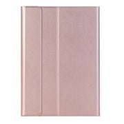 AW11 Detachable Lambskin Texture Ultra-thin TPU Bluetooth Keyboard Leather Tablet Case with Stand For Huawei MatePad 11 2021(Rose Gold)