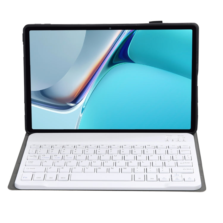 AW11 Detachable Lambskin Texture Ultra-thin TPU Bluetooth Keyboard Leather Tablet Case with Stand For Huawei MatePad 11 2021(Rose Gold)