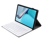 AW11 Detachable Lambskin Texture Ultra-thin TPU Bluetooth Keyboard Leather Tablet Case with Stand For Huawei MatePad 11 2021(Rose Gold)