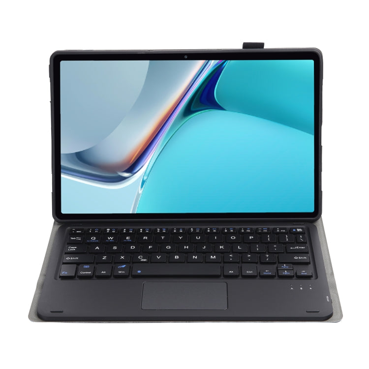 AW11-A Detachable Lambskin Texture Ultra-thin TPU Bluetooth Keyboard Leather Tablet Case with Touchpad & Stand For Huawei MatePad 11 2021(Black)