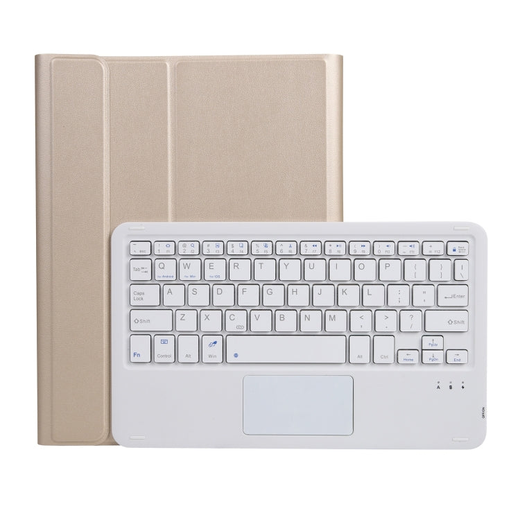 AW11-A Detachable Lambskin Texture Ultra-thin TPU Bluetooth Keyboard Leather Tablet Case with Touchpad & Stand For Huawei MatePad 11 2021(Gold)