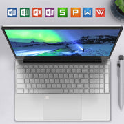 H15 15.6 inch Ultrathin Laptop, 16GB+512GB, Windows 11 Intel Celeron N5095 Quad Core, EU Plug (Silver)
