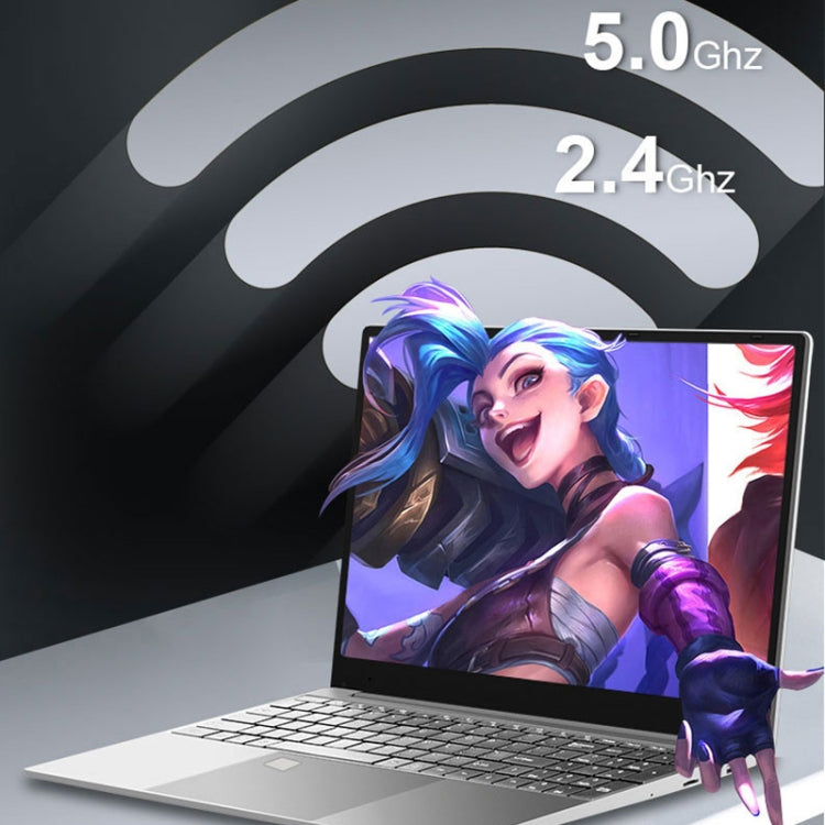 H15 15.6 inch Ultrathin Laptop, 16GB+512GB, Windows 11 Intel Celeron N5095 Quad Core, EU Plug (Silver)