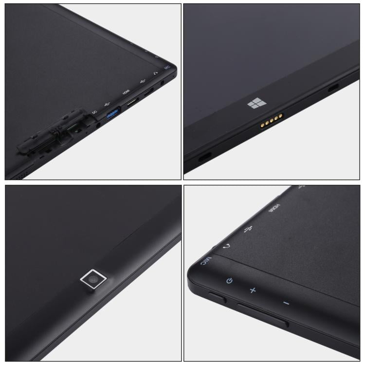 Hongsamde Tablet PC, 12GB+128GB, 10.1 inch Windows 11 Intel Celeron J4105, without Keyboard Leather Case (EU Plug)