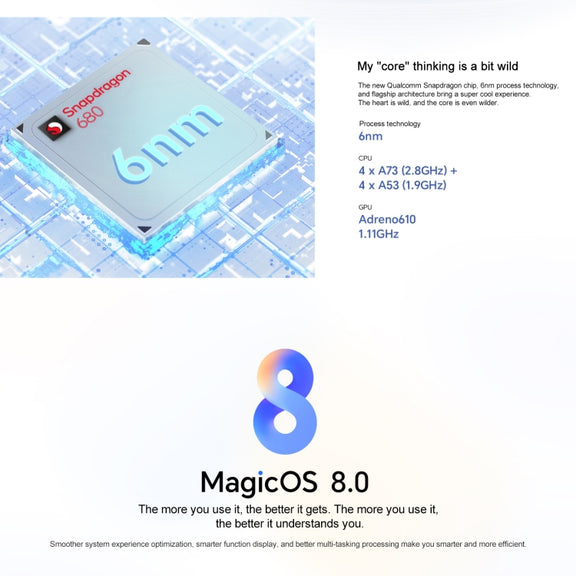 Honor Pad X9 WiFi Tablet PC, 11 inch 8GB+128GB MagicOS 8.0 Qualcomm Snapdragon 680 Octa Core (Grey)
