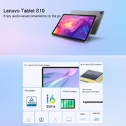 Lenovo S10 10.1 inch WiFi Tablet, 8GB+128GB, ZUI16, MTK Helio G85 Octa Core, Recovery Version (Grey)