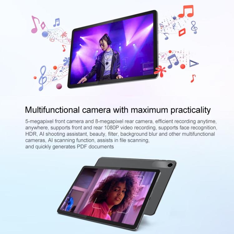 Lenovo S10 10.1 inch WiFi Tablet, 8GB+128GB, ZUI16, MTK Helio G85 Octa Core, Recovery Version (Grey)