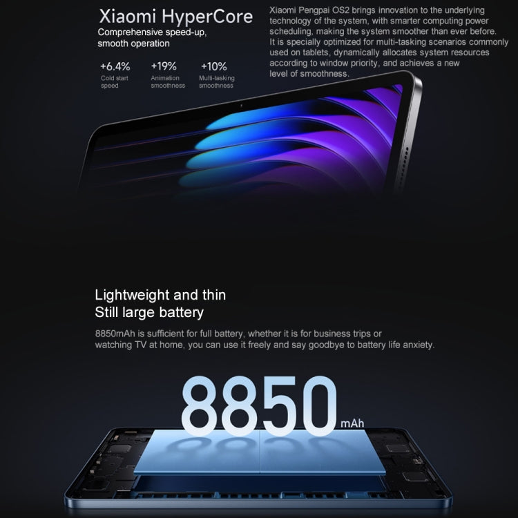Xiaomi Pad 7 11.2 inch, 8GB+256GB, HyperOS 2 Qualcomm Snapdragon 7+ Gen3 Octa Core (Black)