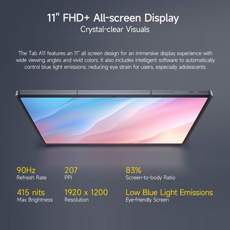 Ulefone Tab A11 Tablet PC, 6GB+256GB, 11 inch Android 14 Unisoc T620 Octa Core 4G Network, EU Plug (Space Grey)