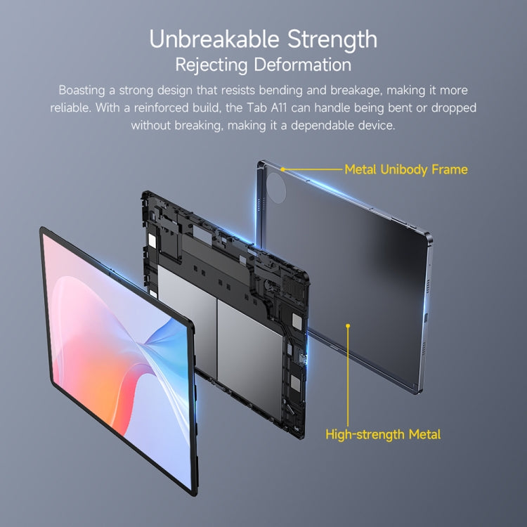 Ulefone Tab A11 Tablet PC, 6GB+256GB, 11 inch Android 14 Unisoc T620 Octa Core 4G Network, EU Plug (Space Grey)