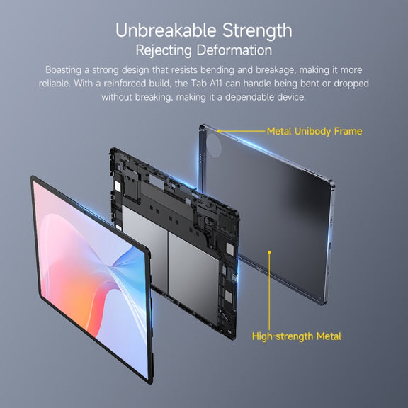 Ulefone Tab A11 Tablet PC, 6GB+256GB, 11 inch Android 14 Unisoc T620 Octa Core 4G Network, EU Plug (Space Grey)