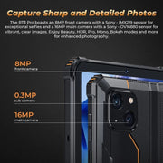 OUKITEL RT3 Pro 4G Network IP68/IP69K Rugged Tablet, 4GB+128GB, 8.0 inch Android 14 MediaTek G81 Octa-Core Support Dual SIM, EU Plug (Black)
