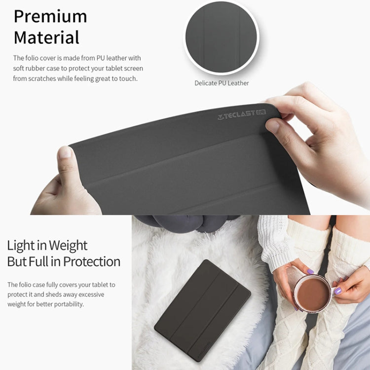 Teclast 3-Fold Holder Smart Tablet Leather Folio Case for Teclast M50 Plus