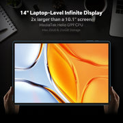 Teclast T70 4G LTE Tablet PC, 8GB+256GB, 14 inch Android 14 MediaTek Helio G99 Octa Core, Support Dual SIM