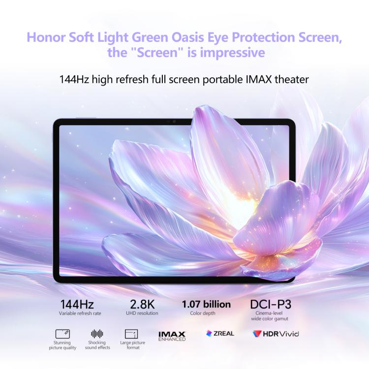 Honor Pad V9 WiFi Tablet PC, 11.5 inch 8GB+128GB MagicOS 9.0 Dimensity 8350 Ultra Octa Core (Purple)