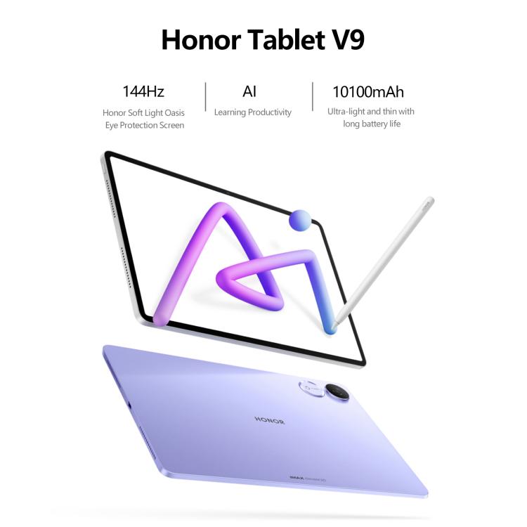 Honor Pad V9 WiFi Tablet PC, 11.5 inch 8GB+256GB MagicOS 9.0 Dimensity 8350 Ultra Octa Core (White)