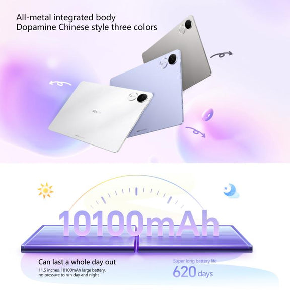 Honor Pad V9 Soft Light Screen WiFi Tablet PC, 11.5 inch 8GB+256GB MagicOS 9.0 Dimensity 8350 Ultra Octa Core (White)