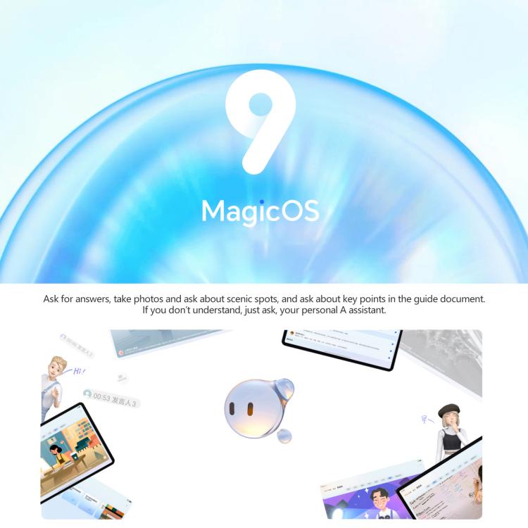 Honor Pad V9 Soft Light Screen WiFi Tablet PC, 11.5 inch 8GB+256GB MagicOS 9.0 Dimensity 8350 Ultra Octa Core (White)