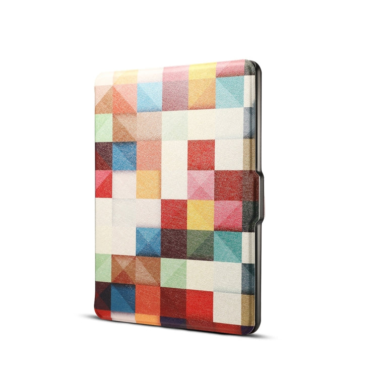 Colors Magic Cube Print Horizontal Flip PU Leather Protective Case for Amazon Kindle Paperwhite 1 & 2 & 3 with Sleep / Wake-up