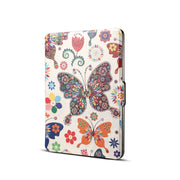 Colors Butterfly Print Horizontal Flip PU Leather Protective Case for Amazon Kindle Paperwhite 1 & 2 & 3 with Sleep / Wake-up