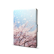 Japanese Cherry Print Horizontal Flip PU Leather Protective Case for Amazon Kindle Paperwhite 1 & 2 & 3 with Sleep / Wake-up