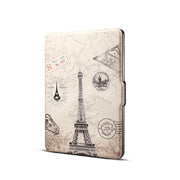 Eiffel Tower Print Horizontal Flip PU Leather Protective Case for Amazon Kindle Paperwhite 1 & 2 & 3 with Sleep / Wake-up