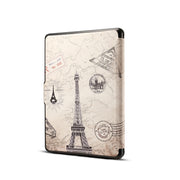 Eiffel Tower Print Horizontal Flip PU Leather Protective Case for Amazon Kindle Paperwhite 1 & 2 & 3 with Sleep / Wake-up