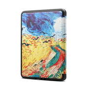 Van Gogh Oil Painting Pattern Horizontal Flip PU + TPU Leather Protective Case for Amazon Kindle Paperwhite 4 (2018), with Sleep & Wake-up Function