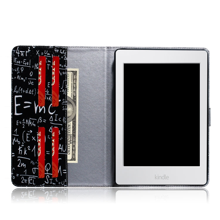 Formula Pattern Horizontal Flip Leather Case for Amazon Kindle Paperwhite 4 (2018) / 3 / 2 / 1, with Holder & Card Slot & Wallet