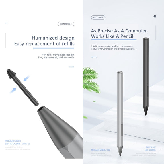 WR18 4096 Micro USB Pressure-Sensitive Stylus Pen(Silver)