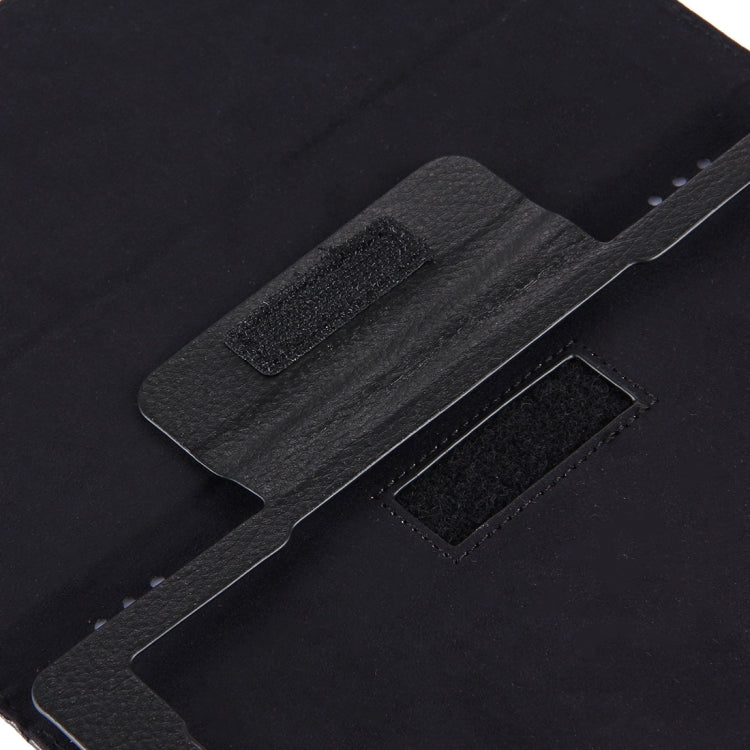 For Amazon Kindle Fire HD8 (2017) Litchi Texture Horizontal Flip Leather Case with Holder(Black)