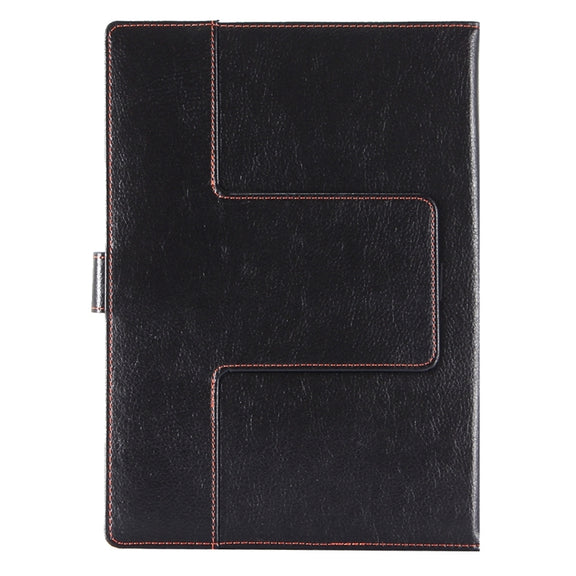 Universal Bluetooth V3.0 Keyboard Detachable Litchi Texture PU Leather Tablet Case with Touchpad for 9.7-10.1 inch Tablet PC(Black)