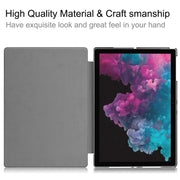 Custer Texture Horizontal Flip PU Leather Case for Microsoft Surface Pro 4 / 5 / 6 / 7 12.3 inch, with Holder & Pen Slot(Black)
