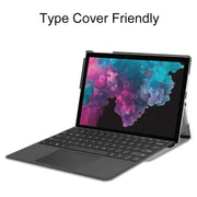 Custer Texture Horizontal Flip PU Leather Case for Microsoft Surface Pro 4 / 5 / 6 / 7 12.3 inch, with Holder & Pen Slot(Black)