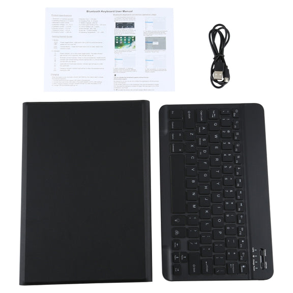 AM10S Detachable Bluetooth Backlight Keyboard Ultrathin Horizontal Flip Leather Tablet Case with Holder for Lenovo M10 Plus 10.3 inch X606F(Black)