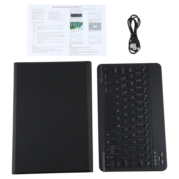 AM10S Detachable Bluetooth Backlight Keyboard Ultrathin Horizontal Flip Leather Tablet Case with Holder for Lenovo M10 Plus 10.3 inch X606F(Black)